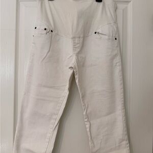Women's White Maternity Jeans